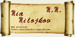 Mia Milojkov vizit kartica